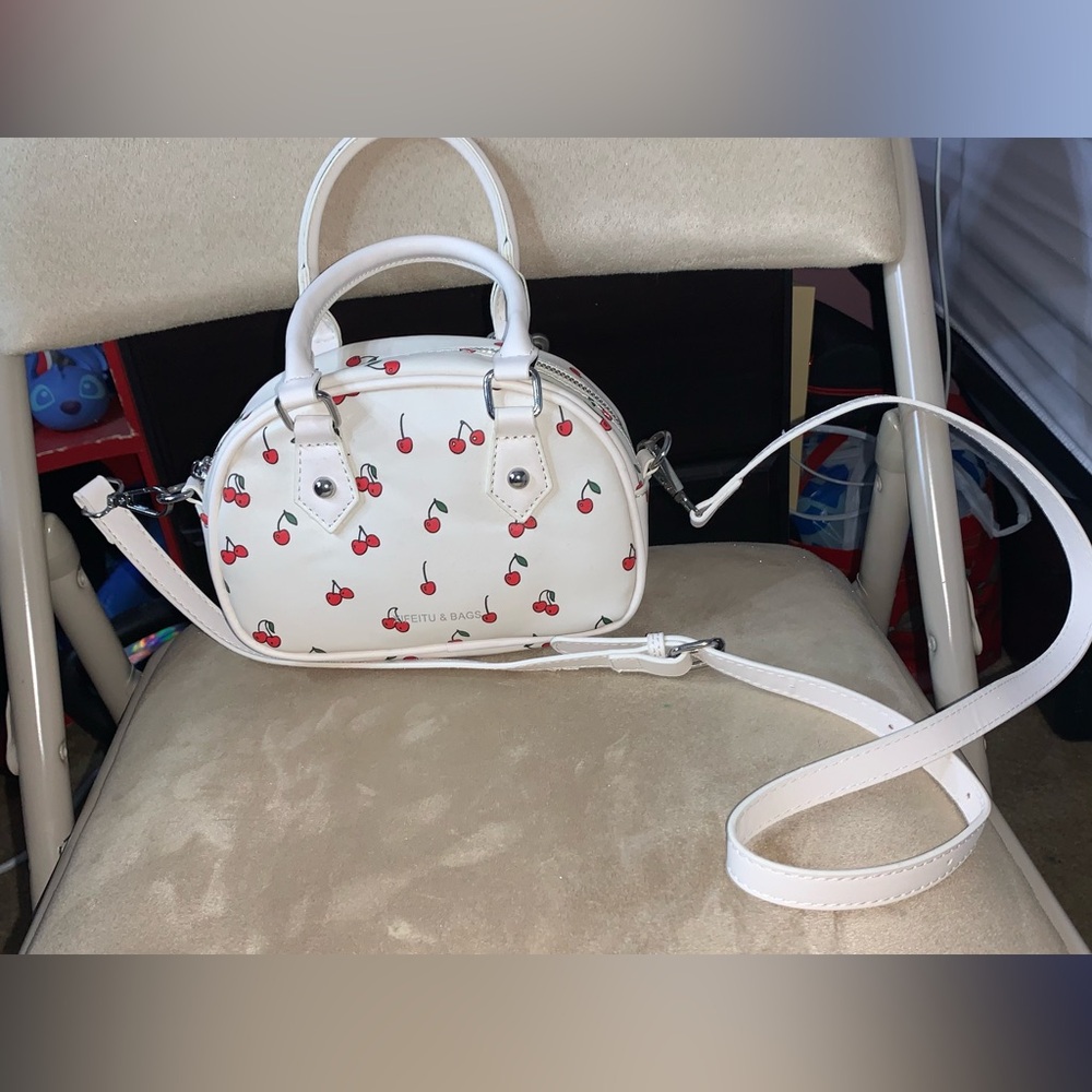 Small Cherry Print crossbody.